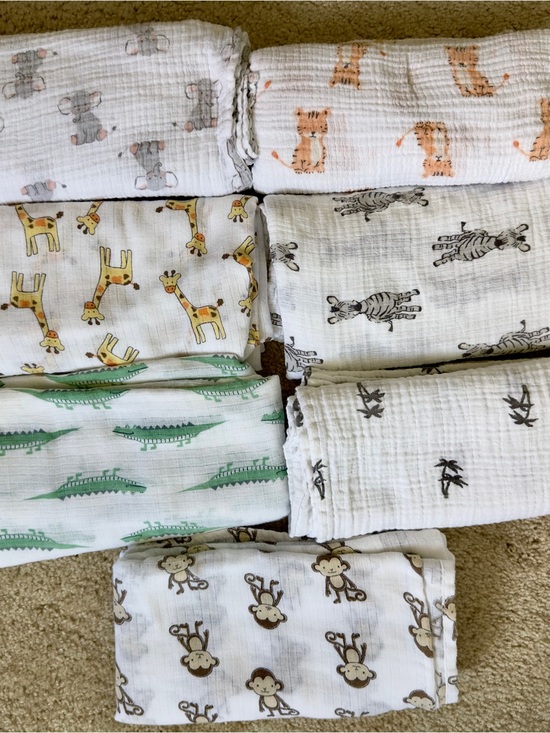 aden + anais Other - aden + anais White Baby Muslin Swaddle Set with Animal Prints